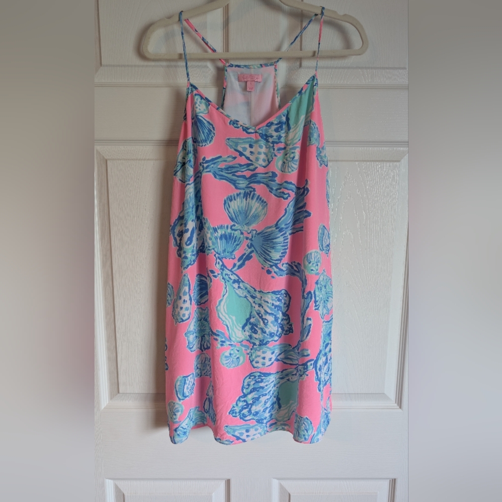Lilly Pulitzer Pink Tropical Shell Print Mini Dress